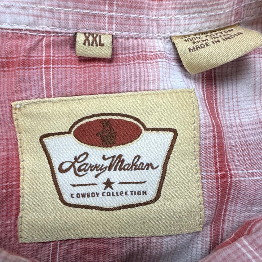Larry Mahan Cowboy Collection Mens XXL Red Pearl Snap WesternShirt LM1310701NS - Picture 3 of 9